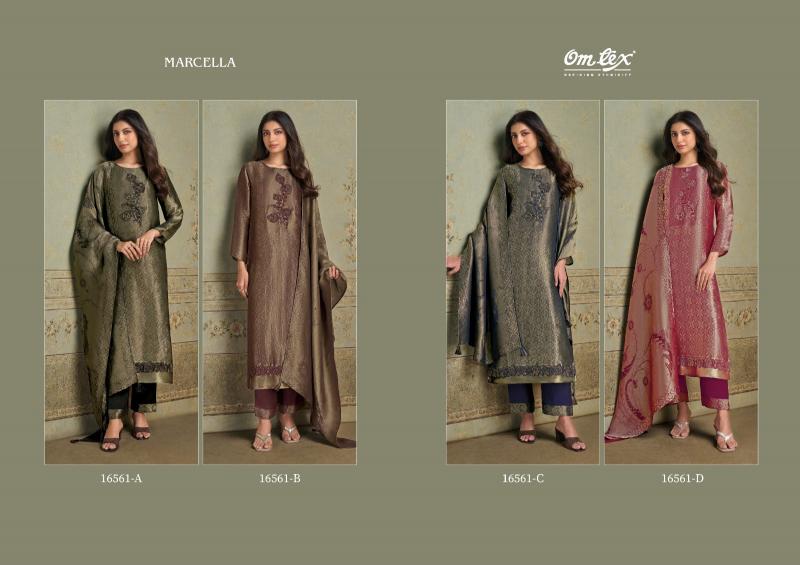 Omtex marcella silk dress materials wholesale